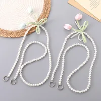 1 Piece Elegant Basic Lady Flower Bow Knot Beaded Beaded Bag Pendant Mobile Phone Chain main image 1