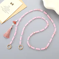1 Piece Chinoiserie Elegant Lady Geometric Beaded Beaded Bag Pendant Mobile Phone Chain main image 3