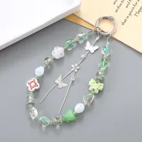 1 Piece Elegant Lady Butterfly Beaded Beaded Bag Pendant Mobile Phone Chain sku image 3