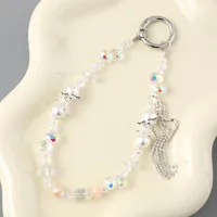 1 Piece Elegant Lady Butterfly Beaded Beaded Bag Pendant Mobile Phone Chain main image 4