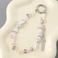 1 Piece Elegant Lady Butterfly Beaded Beaded Bag Pendant Mobile Phone Chain sku image 1