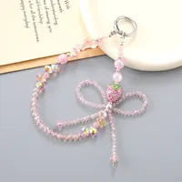 1 Piece Elegant Lady Strawberry Beaded Beaded Bag Pendant Mobile Phone Chain main image 4