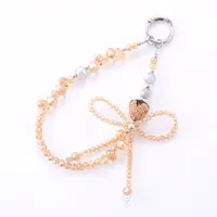 1 Piece Elegant Lady Strawberry Beaded Beaded Bag Pendant Mobile Phone Chain main image 5