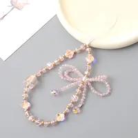 1 Piece Elegant Lady Butterfly Beaded Beaded Bag Pendant Mobile Phone Chain main image 4