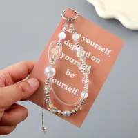 1 Piece Elegant Lady Butterfly Plastic Resin Bag Pendant Mobile Phone Chain main image 3
