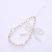 1 Piece Elegant Lady Butterfly Beaded Beaded Bag Pendant Mobile Phone Chain main image 5