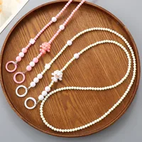 1 Piece Elegant Cute Sheep Acrylic Beaded Bag Pendant Mobile Phone Chain main image 1