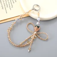 1 Piece Elegant Lady Strawberry Beaded Beaded Bag Pendant Mobile Phone Chain sku image 2