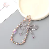 1 Piece Elegant Lady Butterfly Beaded Beaded Bag Pendant Mobile Phone Chain sku image 1