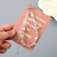 1 Piece Elegant Lady Butterfly Plastic Resin Bag Pendant Mobile Phone Chain sku image 3