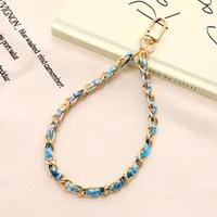 1 Piece Elegant Lady Geometric Pu Leather Metal Knitting Bag Pendant Keychain main image 4