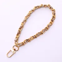 1 Piece Elegant Lady Geometric Pu Leather Metal Knitting Bag Pendant Keychain main image 5
