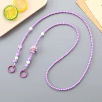 1 Piece Elegant Cute Sheep Acrylic Beaded Bag Pendant Mobile Phone Chain sku image 4