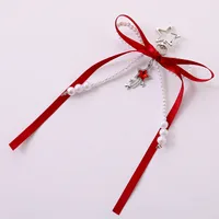 1 Piece Elegant Lady Star Bow Knot Beaded Bag Pendant Keychain main image 5