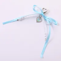 1 Piece Cute Modern Style Classic Style Heart Shape Bow Knot Imitation Pearl Alloy Women's Heart Clasp Closure Bag Pendant Keychain main image 5