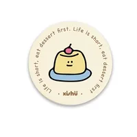 Cartoon Office Coffee Cup Mat Desktop Storage Pad Round Water Cup Mat Diatom Mud Absorbent Pad Quick-Drying Table Top sku image 61