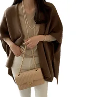 Ladies' Lazy Style Knitted Shawl Coat Casual Soft Personality Fleece Sweater Open Cardigan Cowl Neck Long Sleeve Polyester main image 5