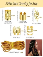 Women's Cute Casual Holiday Wedding Curls Straight Hair Dreadlocks Hair Rings sku image 1
