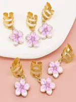 Women's Cute Party Street Curls Straight Hair Dreadlocks Hair Rings sku image 1