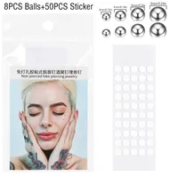 Hawaiian Sexy Rock Ball Sharp Cone 304 Stainless Steel Tattoos & Body Art 1 Set sku image 1