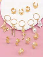 25pcs Ancient Style Reggae Combination Dirty Dreads Hair Rings Alloy Geometric Pattern Hair Accessories For Women Elegant Cute main image 5