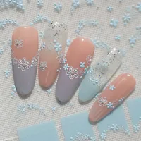French Style Nail Art Stickers 3D Relief Macaron Colored Flowers DIY Nail Art Materials Suitable For Personal And Salon Use main image 6