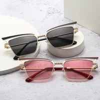 Summer Fashionable Women's Cat Eye Sunglasses Sunscreen High-End Metal Trendy Eyewear Travel Fishing Special Use Universal Season main image 1