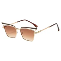 Summer Fashionable Women's Cat Eye Sunglasses Sunscreen High-End Metal Trendy Eyewear Travel Fishing Special Use Universal Season main image 6