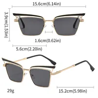 Summer Fashionable Women's Cat Eye Sunglasses Sunscreen High-End Metal Trendy Eyewear Travel Fishing Special Use Universal Season main image 7