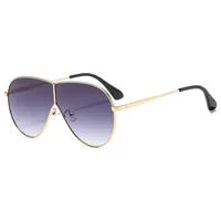 Summer New Outdoor Large Frame Frog Eyes Sunglasses Trendy Personalized Unisex Driving Sun Glasses Geometric Pattern Full Frame main image 3