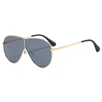 Summer New Outdoor Large Frame Frog Eyes Sunglasses Trendy Personalized Unisex Driving Sun Glasses Geometric Pattern Full Frame main image 4