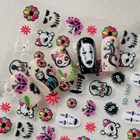 Gothic Vintage Tropical British Style Nail Art Decorations Cat Lizard Flower Elements Suitable For Personal DIY And Salon Use sku image 1
