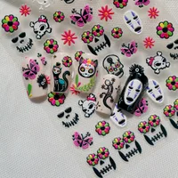 Gothic Vintage Tropical British Style Nail Art Decorations Cat Lizard Flower Elements Suitable For Personal DIY And Salon Use main image 2