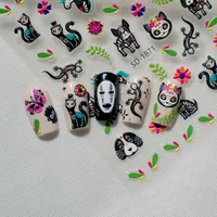 Gothic Vintage Tropical British Style Nail Art Decorations Cat Lizard Flower Elements Suitable For Personal DIY And Salon Use main image 7