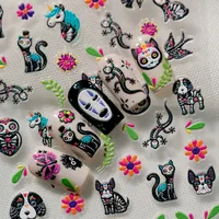 Gothic Vintage Tropical British Style Nail Art Decorations Cat Lizard Flower Elements Suitable For Personal DIY And Salon Use main image 10