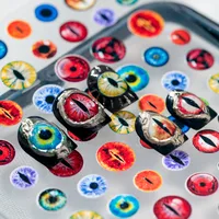 Cool Unique Circular Nail Art Stickers Eye Elements Multicolor Pattern Dark Anime Style Suitable For Special Occasions And Parties main image 5