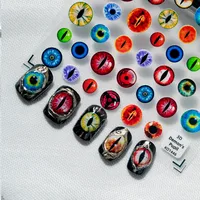 Cool Unique Circular Nail Art Stickers Eye Elements Multicolor Pattern Dark Anime Style Suitable For Special Occasions And Parties main image 8