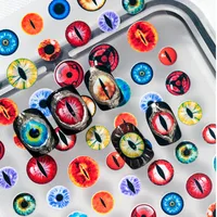 Cool Unique Circular Nail Art Stickers Eye Elements Multicolor Pattern Dark Anime Style Suitable For Special Occasions And Parties sku image 1