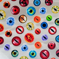 Cool Unique Circular Nail Art Stickers Eye Elements Multicolor Pattern Dark Anime Style Suitable For Special Occasions And Parties main image 9