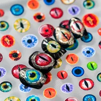 Cool Unique Circular Nail Art Stickers Eye Elements Multicolor Pattern Dark Anime Style Suitable For Special Occasions And Parties main image 6