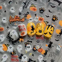 Halloween Nail Art Stickers Cat Claw Elements Black Cat Ghost Pumpkin Suitable For Personal DIY And Salon Use Spider Web Bat main image 10