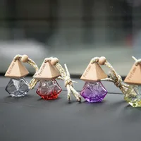 Triangle Cover Diamond Color Fire Extinguisher Bottles Car Aromatherapy Bottles Automobile Hanging Ornament Rearview Mirror Pendant Car Decoration Pendant main image 1