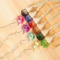 Triangle Cover Diamond Color Fire Extinguisher Bottles Car Aromatherapy Bottles Automobile Hanging Ornament Rearview Mirror Pendant Car Decoration Pendant main image 2