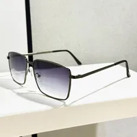 Fashionable Retro Square Frame Sunglasses Unisex Metal Full Frame Glasses Suitable For Casual Outdoor Daily Street Shopping main image 6