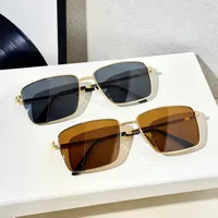 Fashionable Retro Square Frame Sunglasses Unisex Metal Full Frame Glasses Suitable For Casual Outdoor Daily Street Shopping main image 7