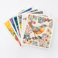 Design Printing Kitchen Sponge Dishcloth Thick Multi-Functional Absorbent Scouring Pad Germany Wood Pulp Cotton Mop main image 2