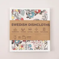 Design Printing Kitchen Sponge Dishcloth Thick Multi-Functional Absorbent Scouring Pad Germany Wood Pulp Cotton Mop sku image 34