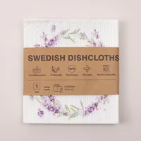 Design Printing Kitchen Sponge Dishcloth Thick Multi-Functional Absorbent Scouring Pad Germany Wood Pulp Cotton Mop sku image 36