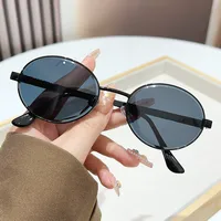Fashionable Y2K Round Metal Frame Sunglasses Street Style Geometric PC Lenses Unisex Casual Outdoor Wear UV400 Protection main image 3