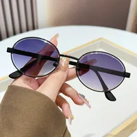 Fashionable Y2K Round Metal Frame Sunglasses Street Style Geometric PC Lenses Unisex Casual Outdoor Wear UV400 Protection main image 2